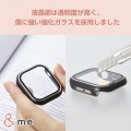 フルカバーケース/&me/プレミアムガラス/高透明/ゴールドライン/チャコールグレー 写真5