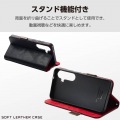 Galaxy S25 ソフトレザーケース 磁石付 耐衝撃 ステッチ 写真5