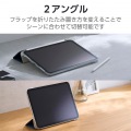 iPad(A16) フラップケース 薄型軽量 背面クリア 2アングル 写真5