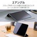 iPad(A16) フラップケース 薄型軽量 背面クリア 2アングル 写真5