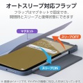 iPad(A16) フラップケース 薄型軽量 カラーエッジ 背面クリア 写真5