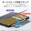 iPad(A16) フラップケース 薄型軽量 カラーエッジ 背面クリア 写真5