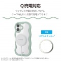Grippy ハイブリッドケース フレームカラー ウェーブ メタルステッカー付 写真5