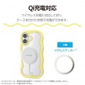 Grippy ハイブリッドケース フレームカラー ウェーブ メタルステッカー付 写真5