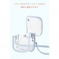 instax mini 12用(チェキ) カメラケース/クリア/ブルー 写真5
