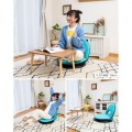 コンパクト 回転座椅子 小さい 360° 回転式 リクライニングチェア 回転 北歐 キュート ポップ フロアチェア 低い椅子 ターコイズブルー RMJD-25-TBL 写真5