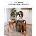 高座椅子 昼寝 ハイバック 70cm 肘掛け 肘置き フットレスト 14段 天然木 ファブリック リクライニングレバー 10段 ヘッドレスト 14段 グレージュ RMJJ-37-GBE 写真5