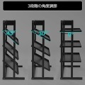 卓上 ディスプレイラック 『フルキーボードが飾れる デバイス収納』 角度調節 デスクサイド設置 クランプ固定式 幅53cm BHS-DR520-BK 写真5