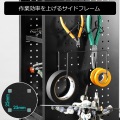 モデラーデスクラック Bauhutte プラモデルを作って飾れる 大型デスクラック 大容量 収納 後付け 140cm幅 BHS-1400MR-BK 写真5