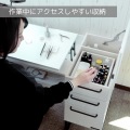 セルフネイルデスク デスク 机 作業台 ドレッサー セルフネイル 収納 ジェルネイル マニキュア ネイル サロン ハンドメイド ホワイト LBD-900-WW ビビラボ 写真5