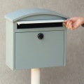 スタンドポスト おしゃれ かわいい 置くだけ 簡単設置 鍵付き ダイヤル式 取り出しやすい アンカー対応 錆びにくい 【Sesto(セスト)】(ブルーグレー) 写真5