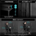 バウヒュッテ パソコンデスク BHD-1000M ブラック | 家具 デスク PCデスク 昇降式 簡単操作 レバー操作 腰痛 肩こり インテリア オフィスデスク テレワーク 写真5