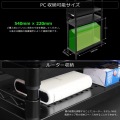 バウヒュッテ デスクサイドラック BHS-600SM-BK ブラック | スチール おしゃれ ラック スチールラック 収納 写真5