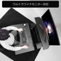 昇降式コーナーテレビ台 ブラック 写真5