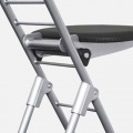 ルネセイコウ カラーリリィチェア(折りたたみ椅子) 日本製 完成品 CSP-320A ブラック/シルバー 写真5