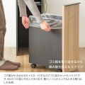 ドロワーダストボックス 45L 幅30 高さ70 DB-F1200 ブラウン 宮武製作所 | キャスター付き 写真5