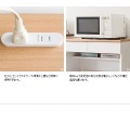 キッチンカウンター 木目柄 幅80 高さ88 KC-208 ホワイト 宮武製作所 | キッチンラック キャビネット 写真5