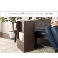 サイドテーブル ソファサイドテーブル 木目柄 幅30 高さ55 ST-550 宮武製作所 | リビング キャスター 2口コンセント 写真5