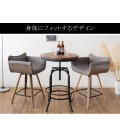 バーチェア カウンター 合成皮革 高さ83 KNC-J010 ブラウン 宮武製作所 ｜ 椅子 チェア 昇降 回転座面 脚置き 写真5