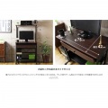 パソコンデスク ハイタイプ 幅75×奥行52×高さ134cm 棚付き 引き出し キャスター付き ブラウン IWP-65BR 写真5