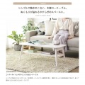 折りたたみ テーブル 棚付き ホワイト 折り畳み 折れ足 木製 幅90 ローテーブル センターテーブル リビングテーブル オーク 白 北欧 アンティーク 写真5