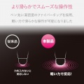 スマートフォン・タブレット用タッチペン/超感度タイプ/ノック式/ホワイト 写真5