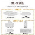USB3.0対応個別スイッチ付き4ポートUSBハブ 写真5