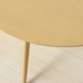 北欧調オークテーブル カルム ナチュラル センターテーブル シンプルデザイン 軽い 半円形テーブル 木目 傷がつきにくい 脚は天然木 写真5