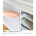 カウンター下収納 ラック 引戸タイプ キャビネット 木製 ホワイト 白 幅120 奥行29.6 高さ84.9cm 白井産業 PTS-8512SD WH ピタシエ 写真5