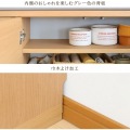 カウンター下収納 ラック 扉タイプ キャビネット 木製 ユニット収納 ナチュラルブラウン 幅75 奥行29.6 高さ84.9cm 白井産業 PTS-8575D NA ピタシエ 写真5