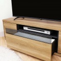 テレビ台 ローボード 白井産業 49-55V 大型テレビ対応 どんな角度でも設置可能 収納 キャスター付き ナチュラルブラウン 幅130 奥行42.2 高さ36cm ROC-3513DH NA 写真5