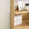 ディスプレイラック キャビネット 白井産業 棚 収納 リビング 寝室 本棚 扉付き 北歐 幅90cm 高さ170cm グレー ナチュラルブラウン NOR-1790DGY 写真5