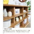 オープンラック 白井産業 棚 シェルフ 本棚 インテリア棚 収納 3段 リビング 配線穴付 約幅45 奥行42 高さ72cm ナチュラルブラウン ナチュリカ NTU-7045RNA 写真5