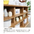 オープンラック 白井産業 棚 シェルフ 本棚 リビング収納 背面化粧有 配線穴 ナチュラルブラウン 幅90 高さ72 奥行42cm ナチュリカ NTU-7090R NA 写真5