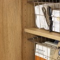 キッチンストッカー 食器棚 白井産業 幅60cm 高さ180cm ナチュラルブラウン パントリー 扉付 キッチン収納 コモピア CMA-1860DNA 写真5