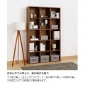 フリーラック 白井産業 ラック 収納 マス目ラック 飾り棚 本棚 シェルフ 横置き リビング約幅124cm 高さ206cm 可 ダークブラウン レジェルノ LGE-2112DK 写真5
