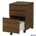 アンダーチェスト 白井産業 収納 キャスター付き サイドワゴン デスク下 3段 約幅40cm 約奥行43cm 約高さ70cm ダークブラウン セパルテック SEP-7040H DK 写真5