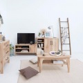 テーブル ローテーブル ナチュラルブラウン | 北欧 おしゃれ 棚 収納棚 幅80 cm センターテーブル リビングテーブル 木製 モダン 写真5