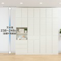 壁面収納 上置き P2L-1815DHWH用 幅154cm 高さ55cm ホワイト 白木目 天井突っ張り 耐震機能付き ソフトクローズ扉 リビング 収納 ポルターレリビング2 写真5