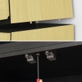 壁面収納 上置き P2L-1860D DHA DHB DESK NA用 幅60cm 高さ55cm ナチュラルブラウン 天井突っ張り 耐震機能付き ソフトクローズ扉 ポルターレリビング2 写真5