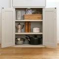 キャビネット 食器棚 キッチン収納 同シリーズで組み合わせ自由自在 一人暮らしの部屋や狭いスペースにぴったりサイズ ホワイト 白木目 写真5