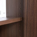 収納棚 ラック 整理棚 3段の扉付き収納 一人暮らしの部屋や狭いスペースにぴったりサイズ ダークブラウン 木目柄 写真5