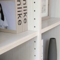 フリーラック シェルフ 本棚 整理棚 同シリーズで組み合わせ自由自在 たっぷり収納 ワイドサイズ ホワイト 白木目 写真5