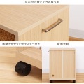 デスクサイドワゴン 白井産業 キャスター付き A4サイズ 収納 デスク下 オフィスワゴン 取っ手付き 幅45cm 天板あり ナチュラル オフィスコ2 ONA-6045W NA 写真5