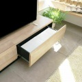 テレビ台 白井産業 幅180cm 高さ36cm ナチュラルブラウン 75V型対応 木質感のあるローボード ログーノ 写真5