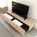 テレビ台 白井産業 幅120cm 高さ36cm ナチュラルブラウン 50V型対応 木質感のあるローボード ログーノ 写真5