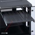 サンワサプライ 19インチマウントサーバーラック(12U) 前後扉、側面パネルに鍵を標準装備、セキュリティ対策に最適 CP-SVC12U【大型商品の為時間指定不可】 写真5