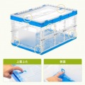折りたたみコンテナ 75リットルふた付き クリア色 写真5