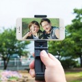 スマホホルダー 自撮り棒 コンパクト 折りたたみ 新幹線 飛行機 デスク クランプ ベッド チルト パン ロール 横向き 縦向き 角度調整  PDA-STN30BK 写真5