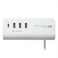 クランプ式USB充電器(TypeC1ポート＋USB3ポート・ホワイト) 写真5